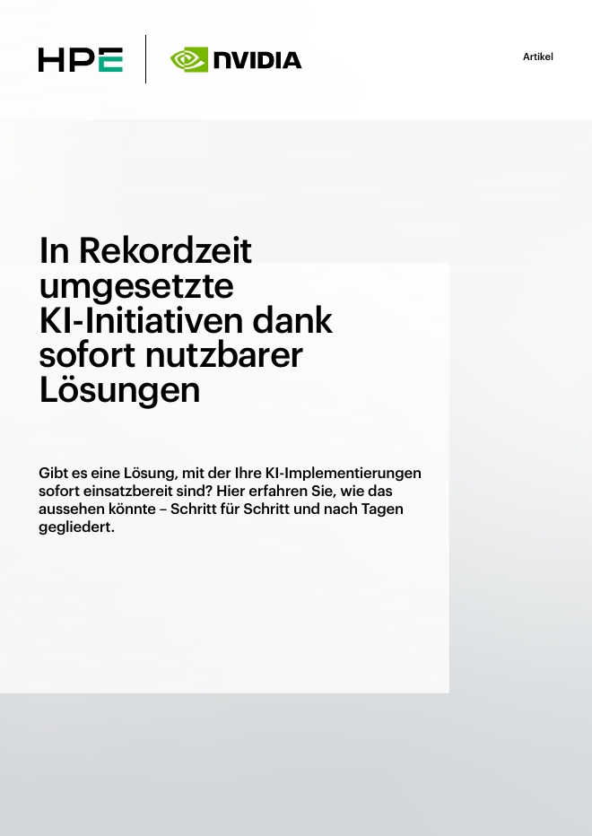 In Rekordzeit umgesetzte