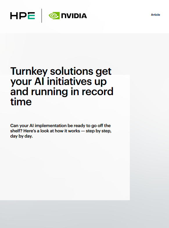 Turnkey solutions get your AI initiatives up and running in record time