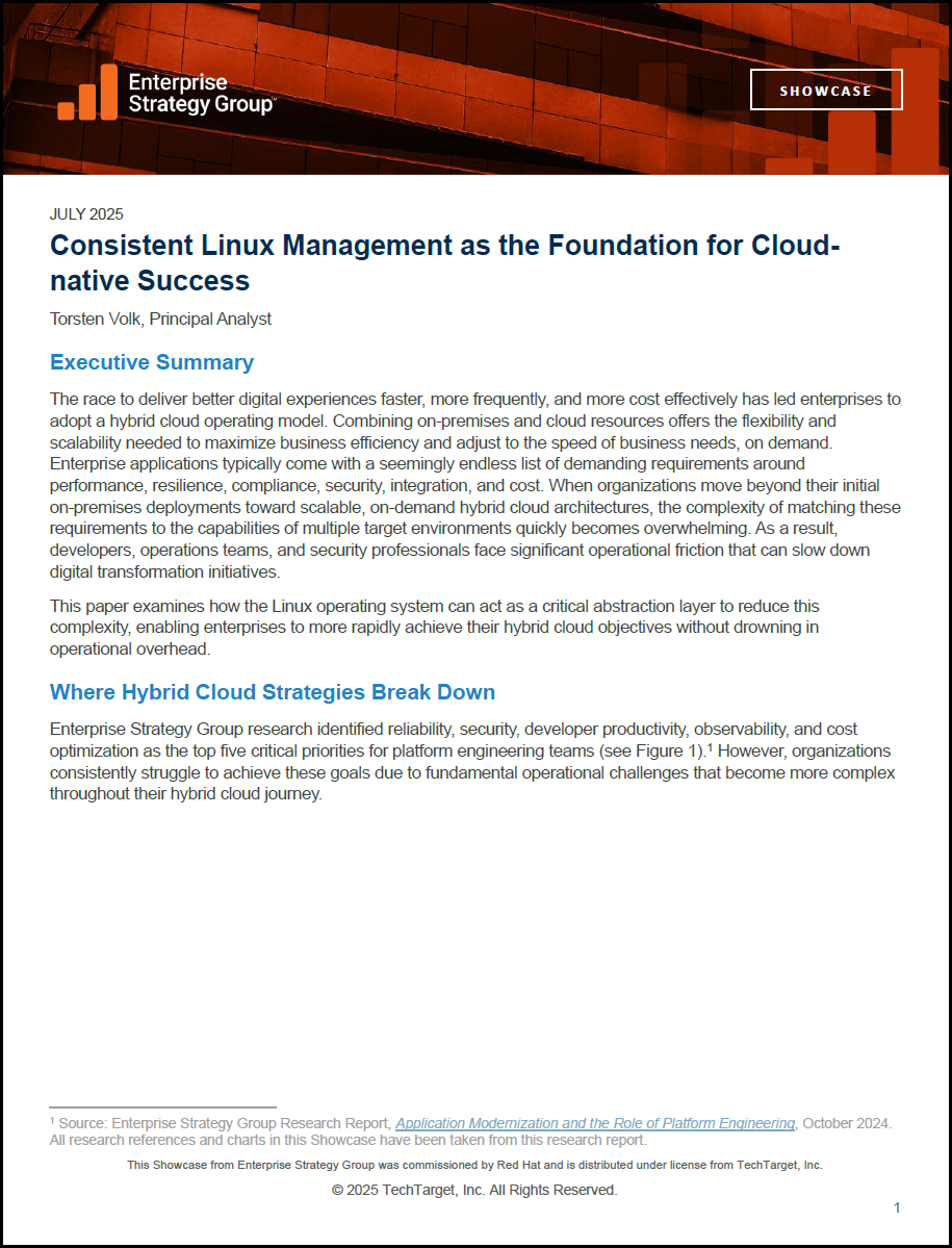 Consistent Linux Management as the Foundation for Cloud-native Success