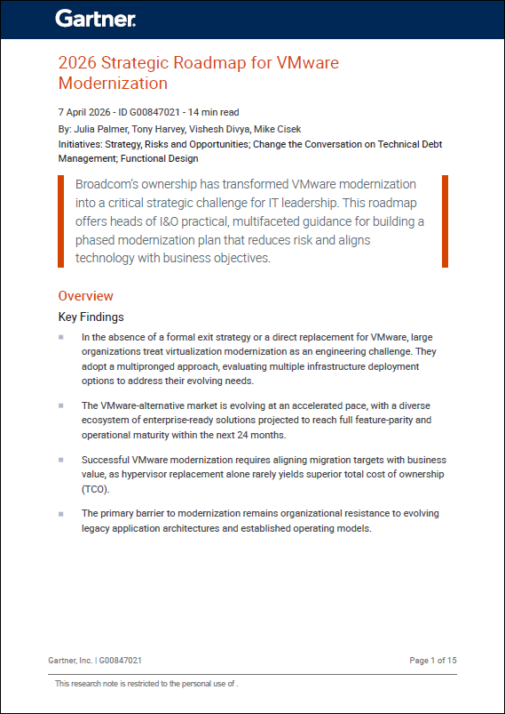 2026 Strategic Roadmap for VMware Modernization