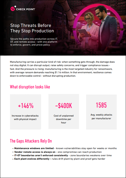 Stop Threats Before They Stop Production