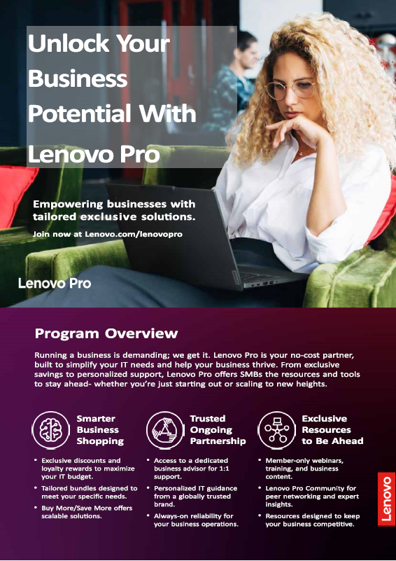 Unlock Your Business Potential With Lenovo Pro