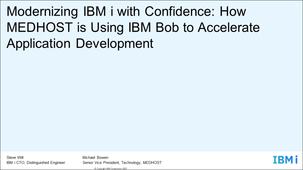 Modernize IBM i development with confidence using IBM Bob